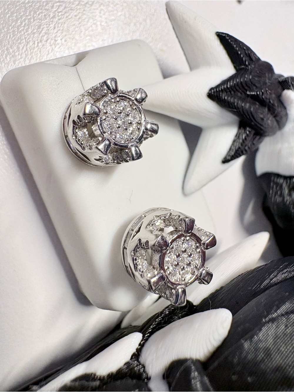 NWT Sterling and Moissanite Studs - Picture 2 of 3